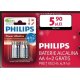 Baterie Alcalina Philips AA 4+2 gratis