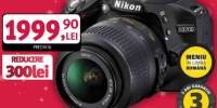 Camera foto digitala NIKON D3200 18-55 VR, 24.2 Mp, 3 inch, negru