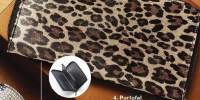 Portofel cu imprimeu leopard
