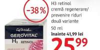 Crema regenerare/ prevenire riduri Gerovital H3 retinol