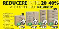 Reducere intre 20-40% la tot mobilierul Kabdrup