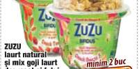 Zuzu iaurt natural si mix goji / iaurt degresat si fulgi ovaz