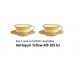 Set 2 cesti farfurii ceai/cafe Harlequin Yellow Rib