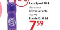 Deo spray Lady Speed Stick