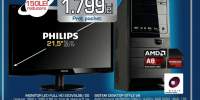 Pachet Monitor Full HD 223V5LSB si Sistem Desktop Style V8