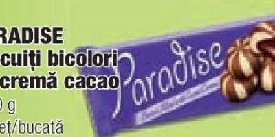 Paradise biscuiti bicolori cu crema cacao
