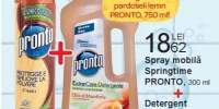 Spray mobila Springtime Pronto 300 ml + Detergent pardoseli lemn Pronto 750 ml