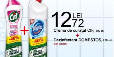 Crema de curatat Cif + dezinfectant Domestos