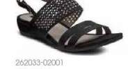 Sandale elegante dama piele intoarsa Ecco Touch 25 S (negre)