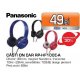 Casti PANASONIC RP-HF100ME-A, microfon, on ear, cu fir, albastru