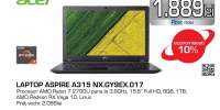 Laptop ACER Aspire A315-41-R6B8, AMD Ryzen 7 2700U pana la 3.8GHz