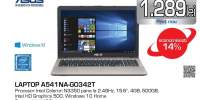 Laptop ASUS A541NA-GO342T, Intel Celeron N3350 pana la 2.4GHz