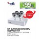 Kit supraveghere video HOMEGUARD Platinum HD CCTV HGDVK87704, Full HD 4x1080p, 8 canale, alb