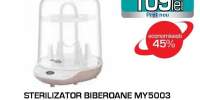 Sterilizator biberoane MYRIA MY5003, 0.9l, 600W, alb