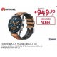 Smartwatch HUAWEI Watch GT, Android/iOS, silicon/piele, argintiu
