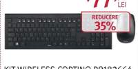 Kit mouse si tastatura fara fir HAMA Cortino R9182664, USB, negru