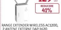 Wireless Range Extender D-LINK AC1200 DAP-1620, 300 + 867 Mbps, alb