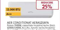 Aer conditionat cu inverter VORTEX A1218FA, 12.000 BTU, A++/A+, alb, kit instalare inclus