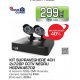 Kit supraveghere video HOMEGUARD Smart HD CCTV HGDVK46702, 2x 720p, 4 canale, negru