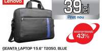 Geanta laptop LENOVO T2050, 15.6", textil, negru-albastru
