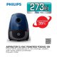 Aspirator cu sac PHILIPS PowerGo FC8240/09, 3l, 750W, albastru