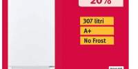 Combina frigorifica GORENJE NRK611PW4, 307 l, 185 cm, A+, alb