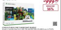Consola MICROSOFT Xbox One S 1TB, alb + joc Minecraft Complete Bundle (cod download)
