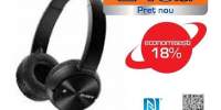 Casti on-ear SONY MDR-ZX330BT, Bluetooth, Wireless, NFC, Negru