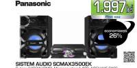Sistem audio High Power PANASONIC SC-MAX3500EK, 2400W, Bluetooth, FM, negru