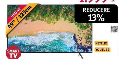 Televizor Curbat LED Smart Ultra HD 4K, HDR, 123 cm, SAMSUNG 49NU7372