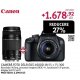 Camera foto digitala CANON EOS 4000D+ Obiectiv 18-55mm + Obiectiv 75-300mm