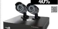 Kit supraveghere video HOMEGUARD Smart HD CCTV HGDVK46702, 2x 720p, 4 canale, negru