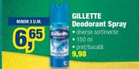 Gillette deodorant spray