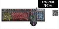 Kit Gaming MARVO KM409, tastatura si mouse, negru