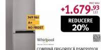 Combina frigorifica WHIRLPOOL Supreme NoFrost BSNF 9101 OX, 349 l, 201 cm, A+, inox