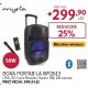 Minisistem audio portabil MYRIA MY2613, 50W, Bluetooth, USB, SD, FM, negru