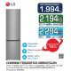 Combina frigorifica LG GBB62PZJZN, 384 l, 203 cm, A++, argintiu