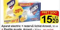 Aparat electric + rezerva lichid Aroxol + pastile muste