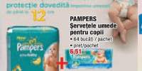 Pachet Pampers Regular scutece pentru copii + Pampers servetele umede pentru copii