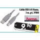 Cablu USB A-B Hama 3 m, gri, 29100