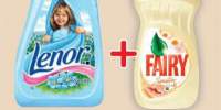 Balsam de rufe Lenor + Detergent de vase Fairy