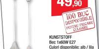 Corp suspendat alb/lila Kunststoff E27 1x60W