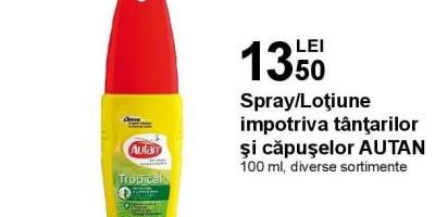 Spray/lotiune impotriva tantarilor si capuselor Autan