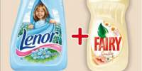 Balsam de rufe Lenor+Detergent de vase Fairy