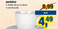 Set 6 cesti de cafea + farfurioare portelan H-Line