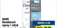Dove deodorant spray/stick