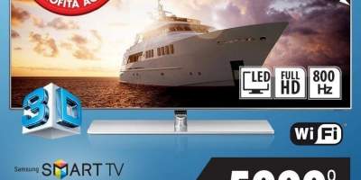 Smart Led Tv 3D 139 cm Samsung UE55F7000
