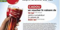 Coca-Cola iti da cadou un voucher in valoare de 10 lei pentru cumparaturi in valoare de 500 lei