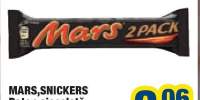 Baton ciocolata Mars, Snickers
