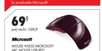 Mouse wireless Microsoft arc mouse usb red